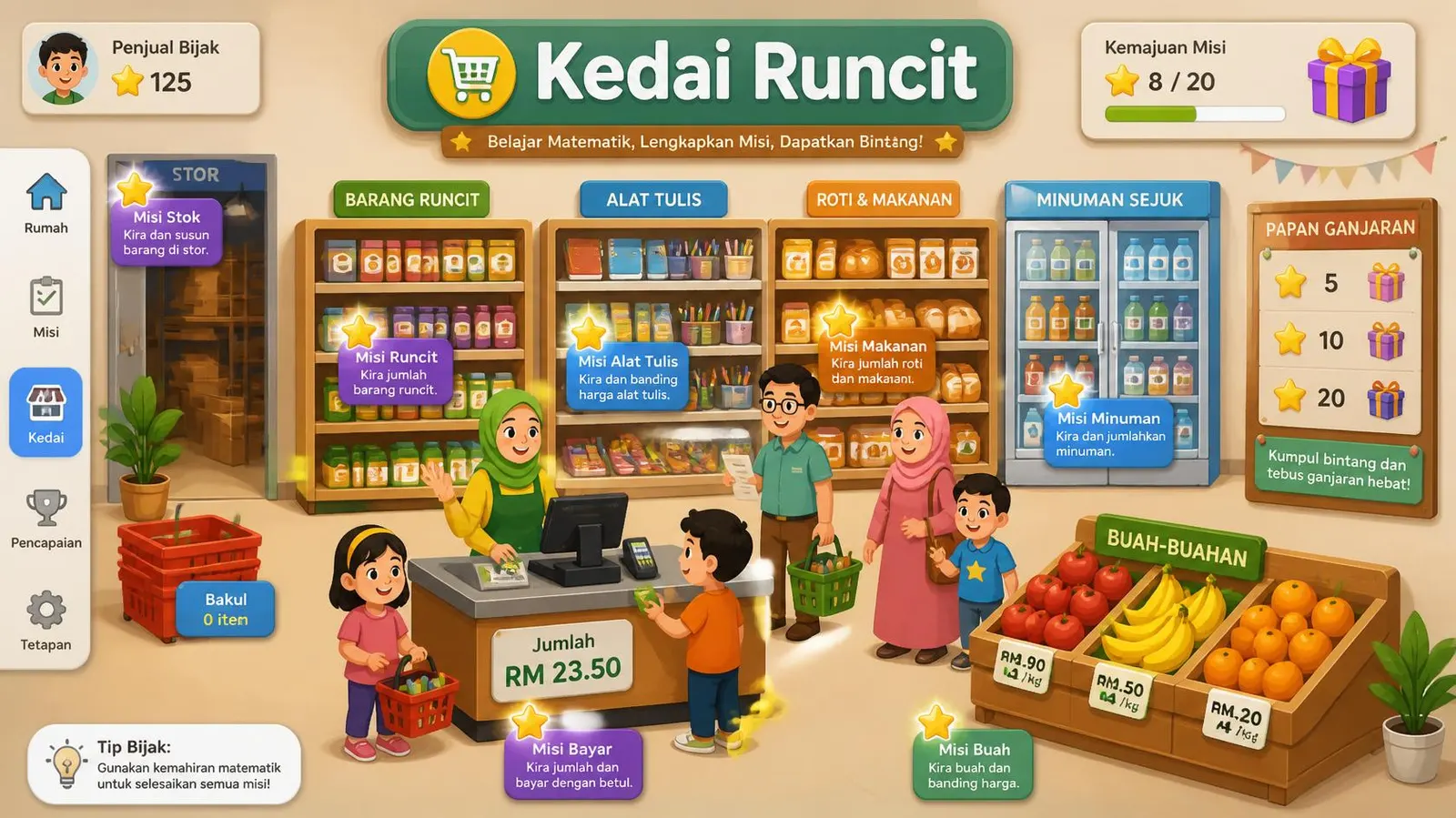 Dunia permainan Kedai Runcit Bijak